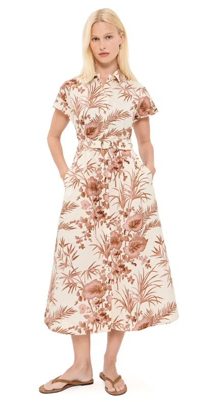Cara Cara Sawyer Dress Paradise Camel In White