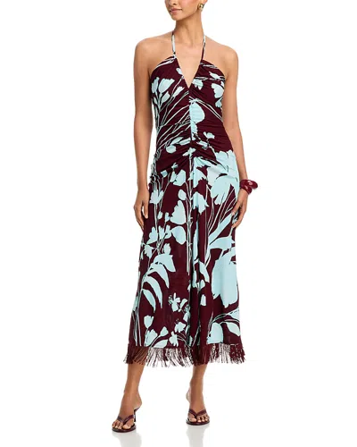 Cara Cara Shelter Island Floral-print Maxi Dress In Brown