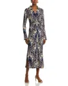 Cara Cara Shirley Midi Collar Button Front Dress In Blue