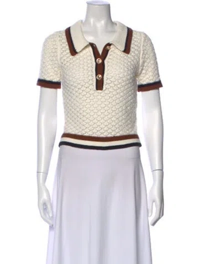 Pre-owned Cara Cara Short Sleeve Polo In Neutral
