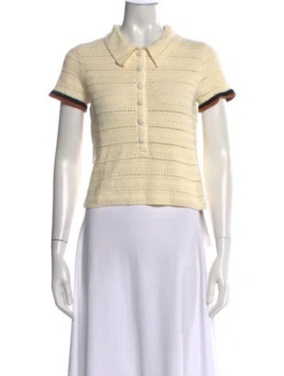 Pre-owned Cara Cara Short Sleeve Polo W/ Tags In Neutrals