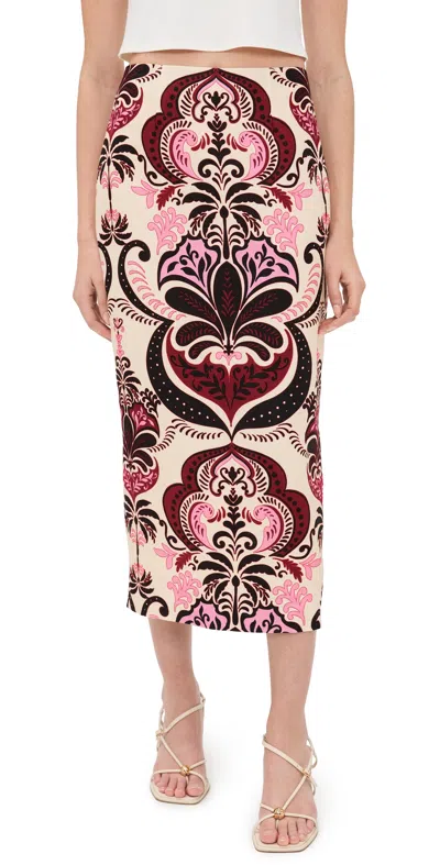 Cara Cara Sienna Skirt Palm Pavillion Ivory In Pink