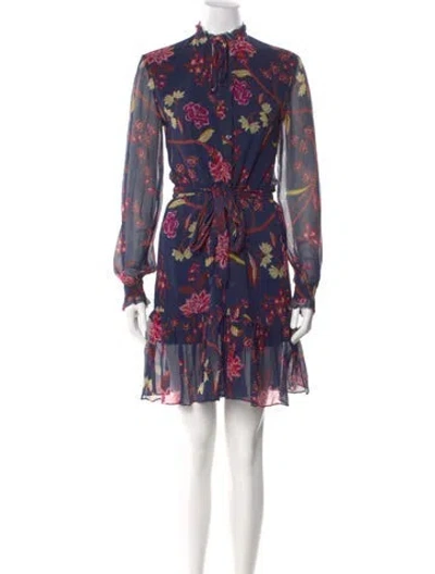 Pre-owned Cara Cara Silk Knee-length Dress In Blue