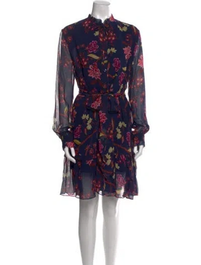 Pre-owned Cara Cara Silk Knee-length Dress W/ Tags In Blue