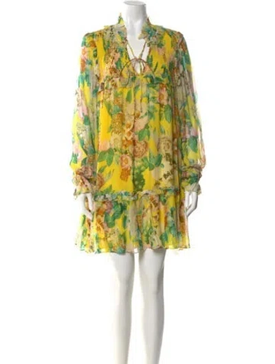 Pre-owned Cara Cara Silk Long Dress W/ Tags In Yellow