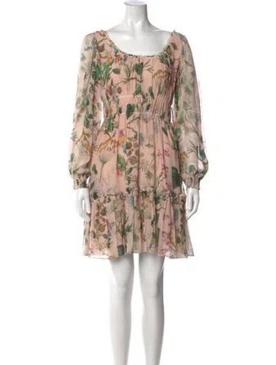 Pre-owned Cara Cara Silk Mini Dress In Multicolor