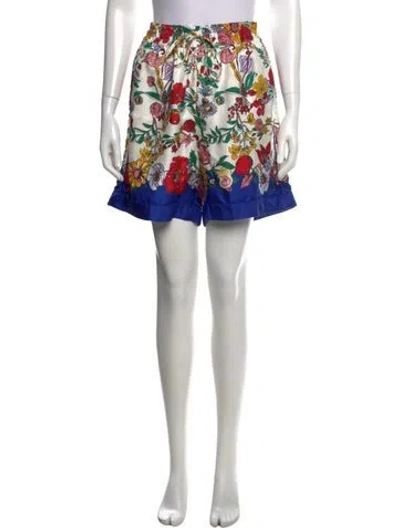 Pre-owned Cara Cara Silk Mini Shorts In White