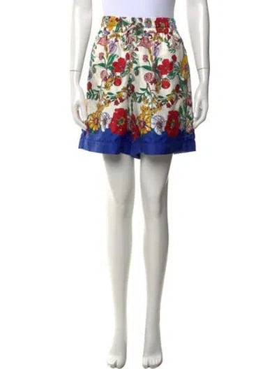Pre-owned Cara Cara Silk Mini Shorts In White