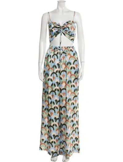 Pre-owned Cara Cara Silk Printed Set W/ Tags In Multi