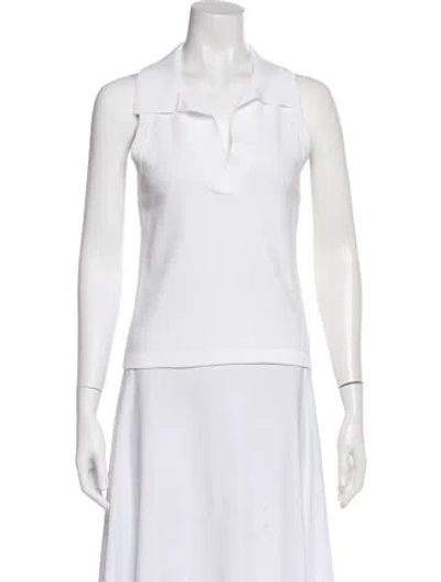 Pre-owned Cara Cara Sleeveless Top In White