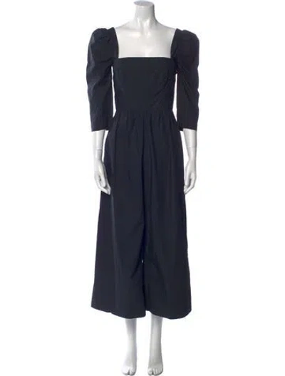 Pre-owned Cara Cara Square Neckline Jumpsuit In Blue