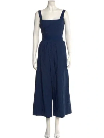 Pre-owned Cara Cara Square Neckline Jumpsuit In Blue