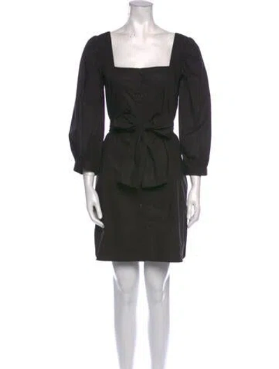 Pre-owned Cara Cara Square Neckline Mini Dress In Black