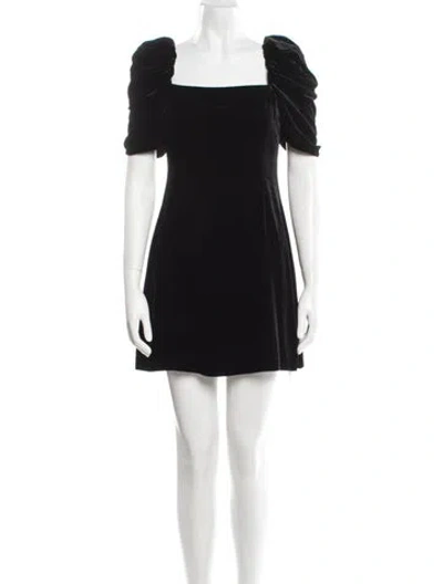 Pre-owned Cara Cara Square Neckline Mini Dress In Black