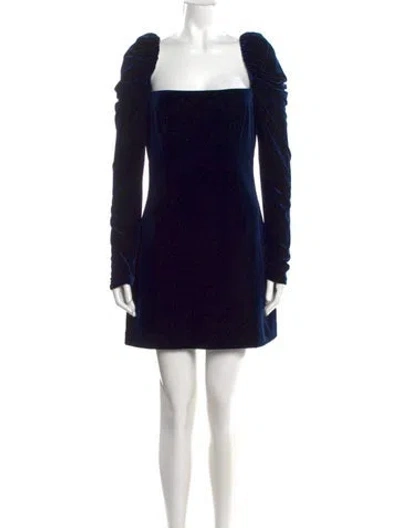 Pre-owned Cara Cara Square Neckline Mini Dress In Black