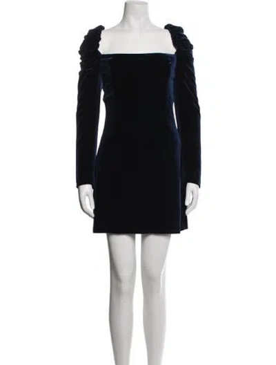 Pre-owned Cara Cara Square Neckline Mini Dress In Black