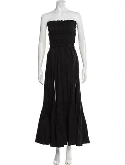 Pre-owned Cara Cara Strapless Long Dress W/ Tags In Black