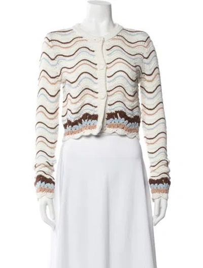 Pre-owned Cara Cara Striped Crew Neck Sweater W/ Tags In Neutral