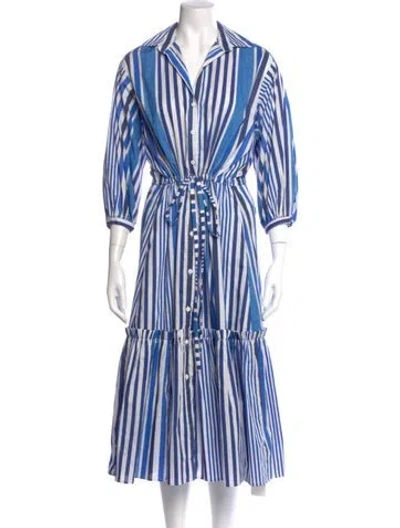 Pre-owned Cara Cara Striped Long Dress In Multi