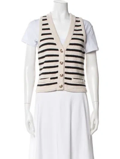 Pre-owned Cara Cara Striped Vest In Neutral