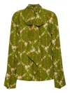 Cara Cara Sundance Floral-print Blouse In Green
