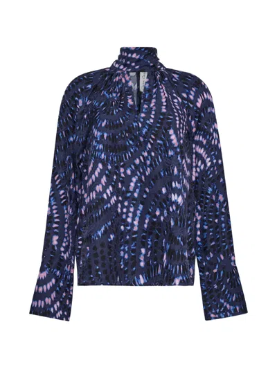 Cara Cara Sundance Pussy-bow Printed Blouse In Multi