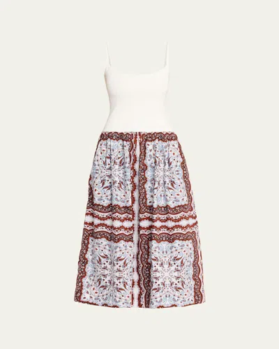Cara Cara Tammy Paisley Tank Dress In White