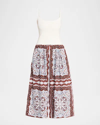 Cara Cara Tammy Paisley Tank Dress In White