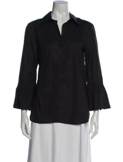 Pre-owned Cara Cara Three-quarter Sleeve Blouse In Black