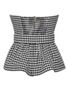 Cara Cara Tilda Houndstooth Peplum Top In Multi