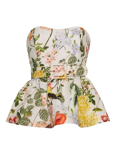 Cara Cara Tilda Peplum Top In White