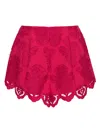 Cara Cara Trish Eyelet-detail Shorts In Red