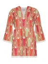 Cara Cara Tulip-print Hooded Mini Beach Dress In Multi