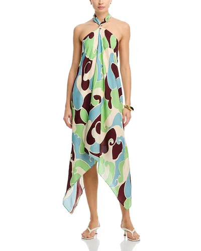 Cara Cara Twist Halter Dress In Multi