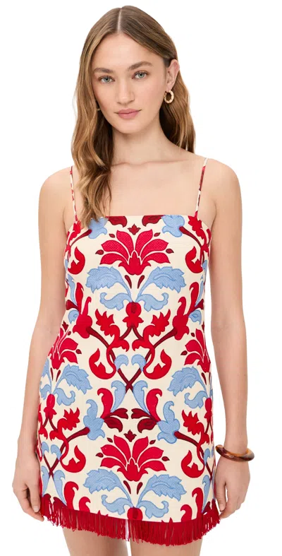 Cara Cara Valencia Mini Dress Fluer Crest Ivory In Multi