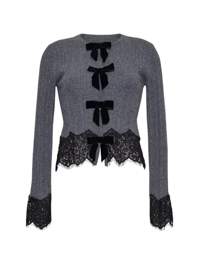 Cara Cara Veda Lace-trimmed Cardigan In Animal Print