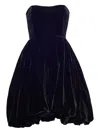 Cara Cara Veronica Strapless Bubble Mini Dress In Black