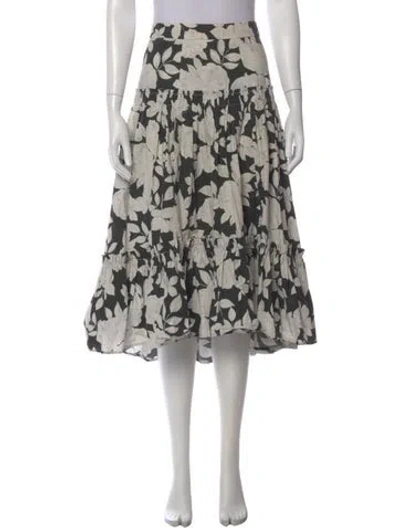 Pre-owned Cara Cara Vintage Midi Length Skirt In Black
