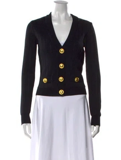 Pre-owned Cara Cara V-neck Sweater W/ Tags In Black