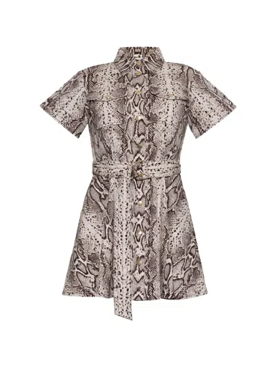 Cara Cara Walter Snake-print Mini Dress In Animal Print