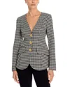Cara Cara Houndstooth Single-breasted Blazer In Black