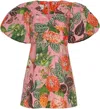 Cara Cara Floral-print Cotton Mini Dress In Multi