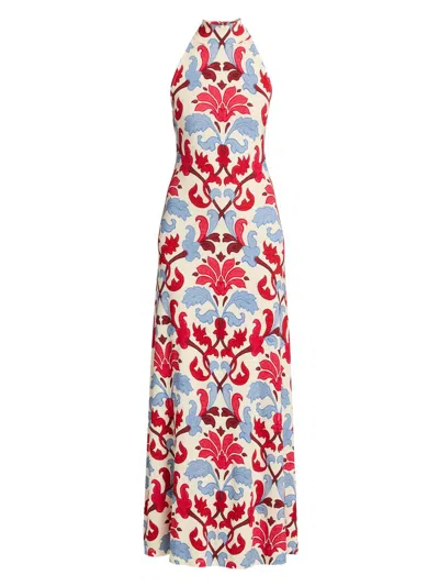 Cara Cara Asher Printed Halter Maxi Dress In Multi