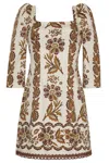Cara Cara Belinda Mini Dress Olive Renaissance In Multi