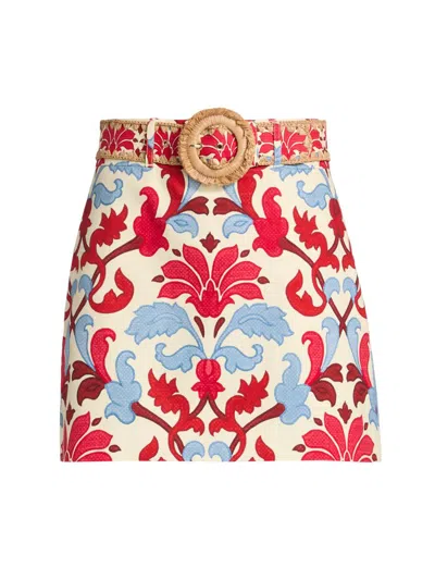 Cara Cara Women's Blaze Floral Cotton Miniskirt In Multi