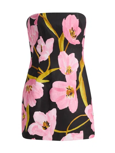 Cara Cara Women's Ines Tulip Print Strapless Minidress In Multi