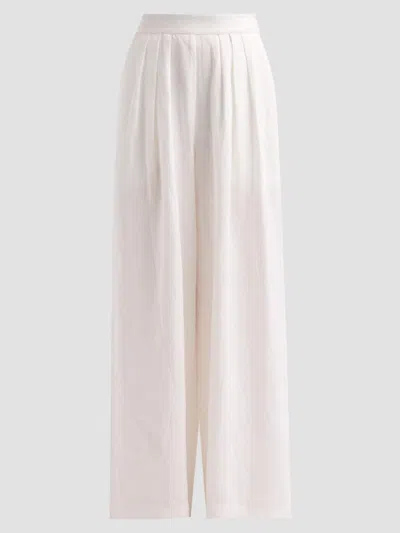 Cara Cara Women's Linen Pleated Palazzo Pants In White