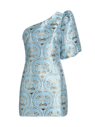 Cara Cara Women's Lucia Jacqaurd One-shoulder Minidress In Blue