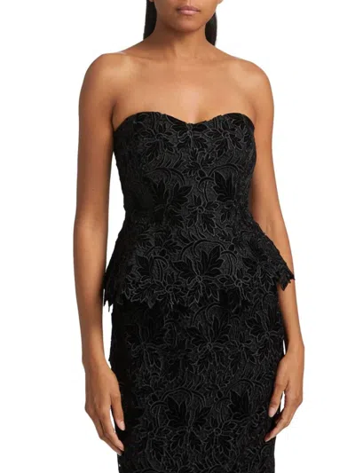 Cara Cara Women's Martin Lace Bustier Top In Black