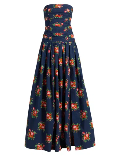 Cara Cara Women's Montreal Floral Strapless Maxi Dress In Brown